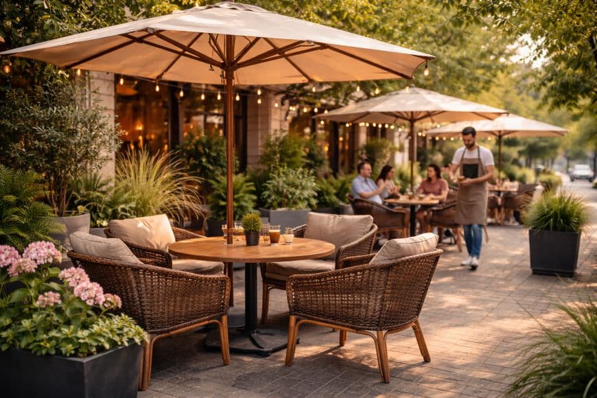 На чому не можна економити при відкритті літнього майданчика біля кафе