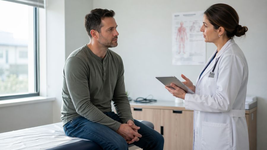 Чоловік на прийомі у лікаря
