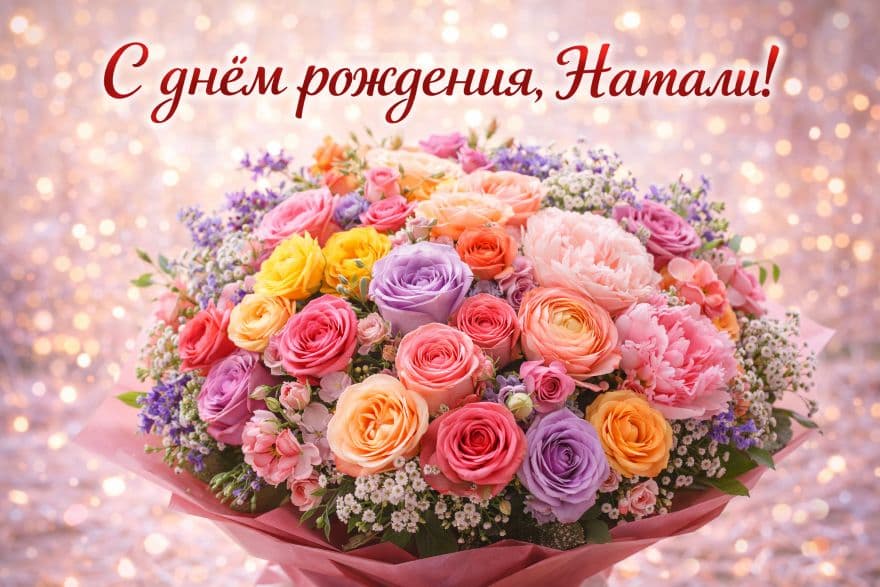 С днем рождения, Натали! | Открытка, картинка