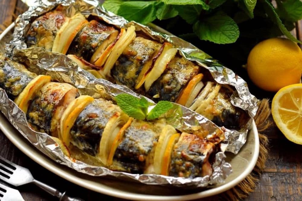Скумбрия запеченная в духовке