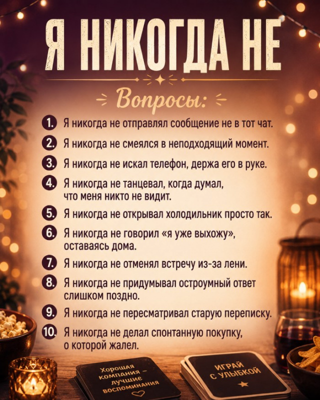 Я никогда не вопросы Я никогда не вопросы