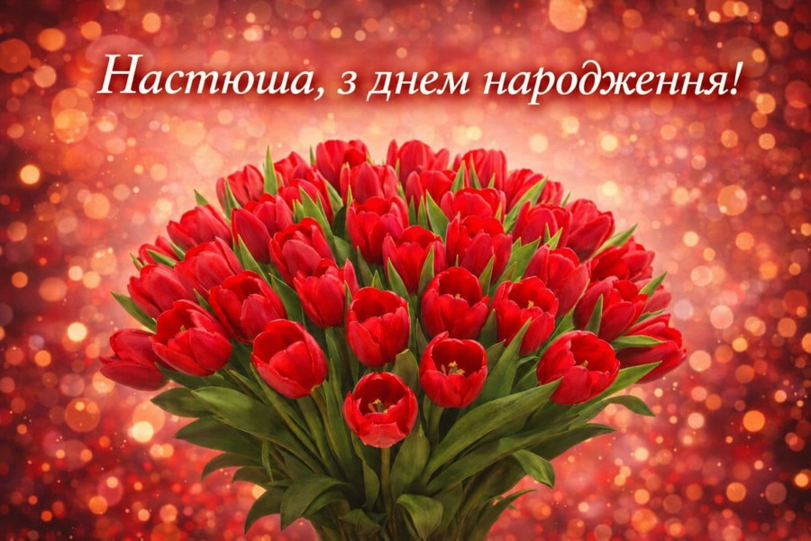 Настюша, з днем народження! | Листівка, картинка