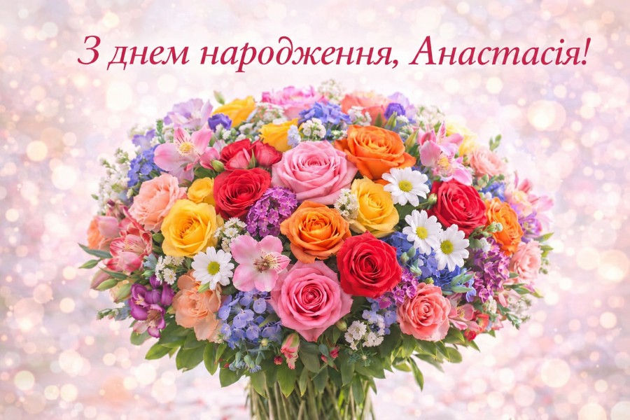 З днем народження, Анастасія! | Листівка, картинка